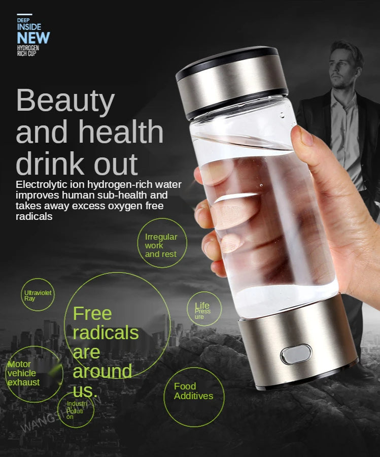 Portable Hydrogen Water Bottle