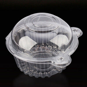 100 SINGLE CUPCAKE BOXES CLEAR MUFFIN HOLDER CASES DOMES CUPS PODS CONTAINERS