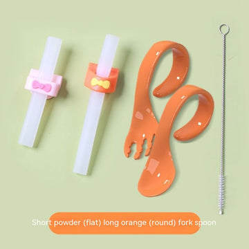 Orange fork spoon