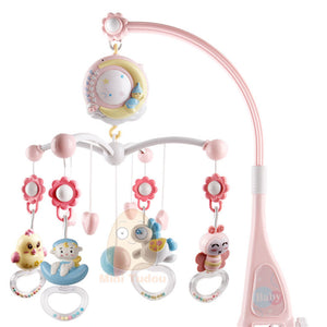 Baby Rattles Crib Mobiles Toy Holder Rotating Mobile Bed Bell Musical Box Projection Newborn Infant Baby Boy Toys