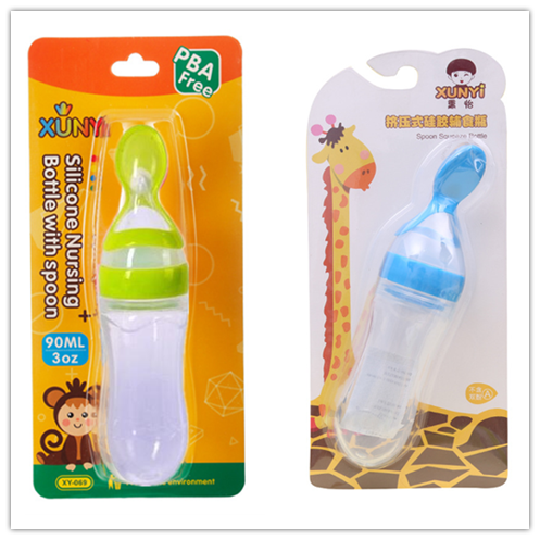 Silicone Training Rice Spoon, Infant Cereal Food Supplement, Safe Feeder