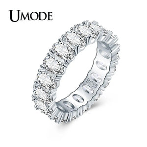 UMODE Eternity Rings for Women Luxury Wedding Bands Cubic Zirconia