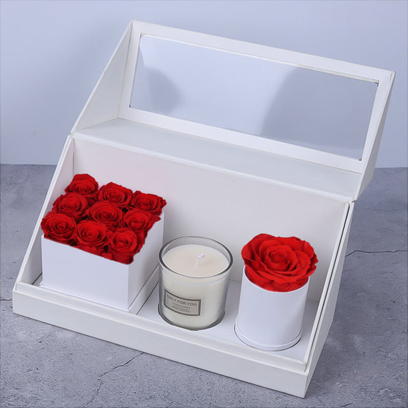 Aromatherapy Candle Preserved Flower Gift Box Set