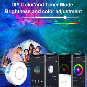 Smart Galaxy Projector: Alexa & Google Home Compatible Night Light with Colorful Stars & Nebula