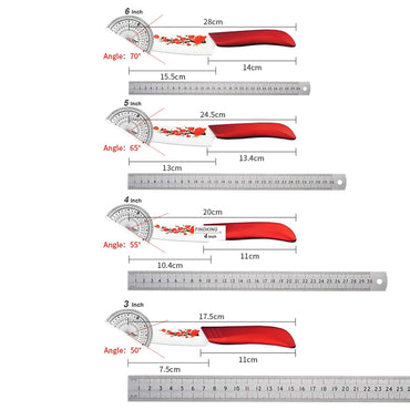 FINDKING Brand High sharp quality Ceramic Knife Set tools 3 4 5 6 Kitchen Knives  with red flower Dropshipping + Covers