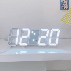 3D LED Digital Clock Luminous Fashion Wall Clock Multifunctional Creative USB Plug In Electronic Clock Home Decoration