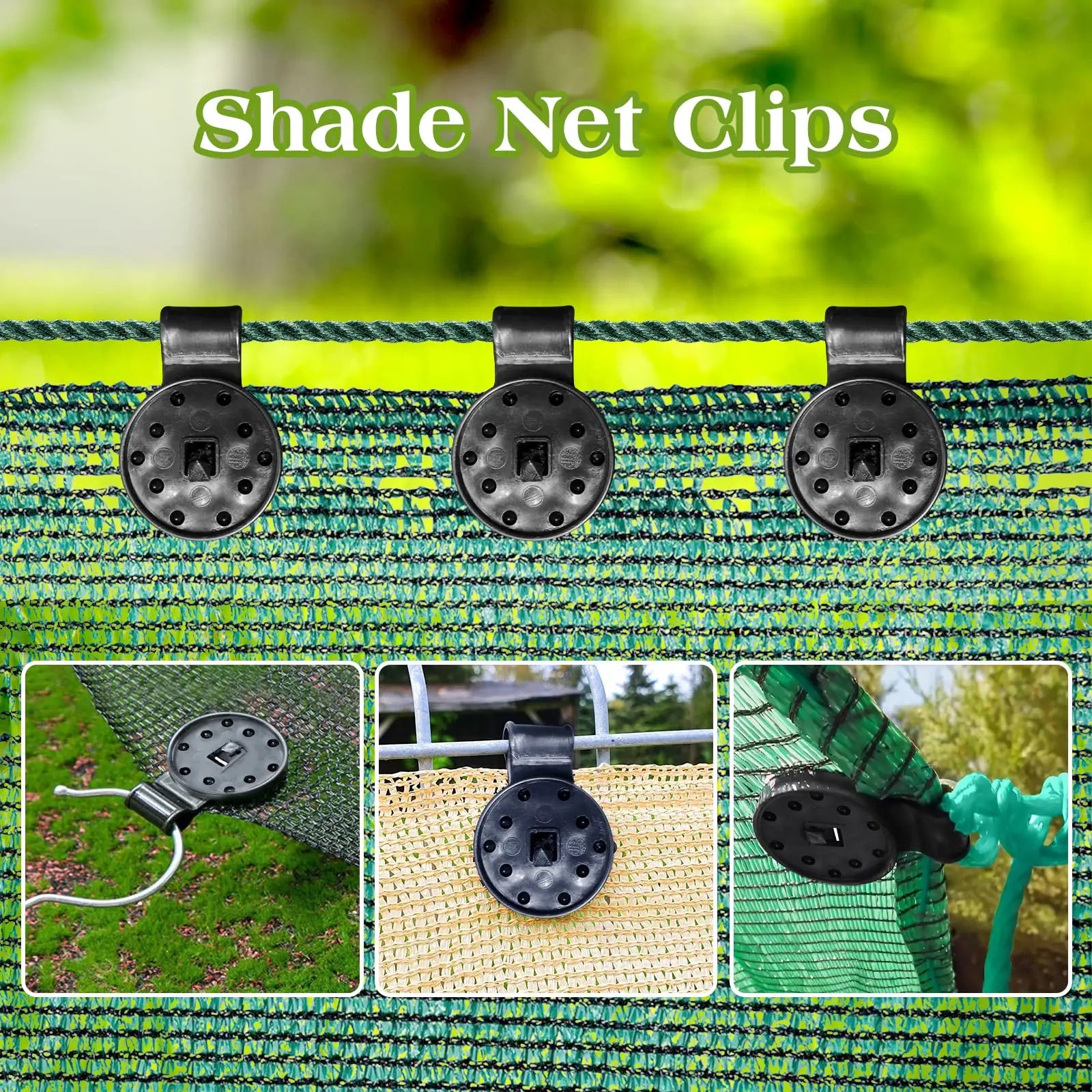 200/100/50/20/10Pcs Shade Cloth Clip Shade Fabric Clamps Grommets For Net Mesh Cover Sunblock Fabric In Garden Backyard Greenhou