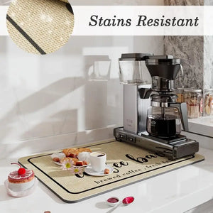 Large Kitchen Super Absorbent Mat Coffee Dish Draining Mat Drying Mat Quick Dry Bathroom Drain Pad Kitchen Faucet Placemat