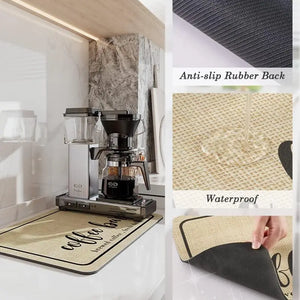 Large Kitchen Super Absorbent Mat Coffee Dish Draining Mat Drying Mat Quick Dry Bathroom Drain Pad Kitchen Faucet Placemat