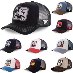 High Quality Brand Disney Anime Cartoon Snapback Cotton Baseball Cap Men Women Hip Hop Dad Mesh Hat Trucker Hat Dropshipping