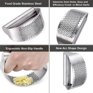 Upgraded Stainless Steel Garlic Press 🧄🔪