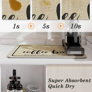 Large Kitchen Super Absorbent Mat Coffee Dish Draining Mat Drying Mat Quick Dry Bathroom Drain Pad Kitchen Faucet Placemat