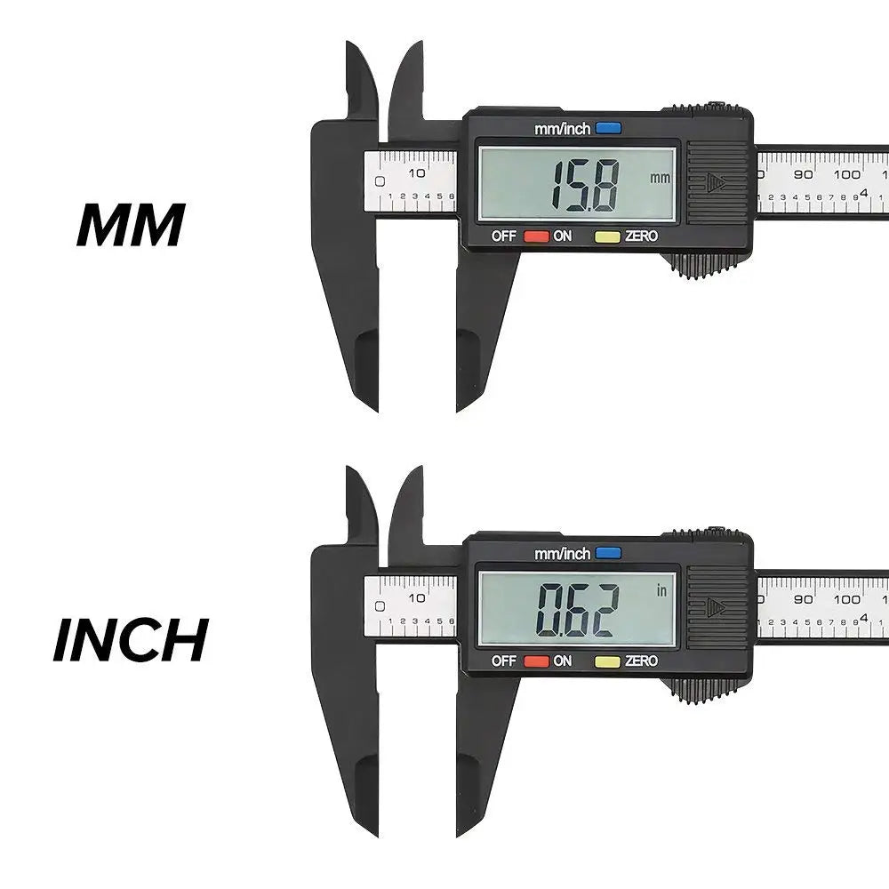 150mm 100mm Electronic Digital Caliper Carbon Fiber Dial Vernier Caliper Gauge Micrometer Measuring Tool Digital Ruler