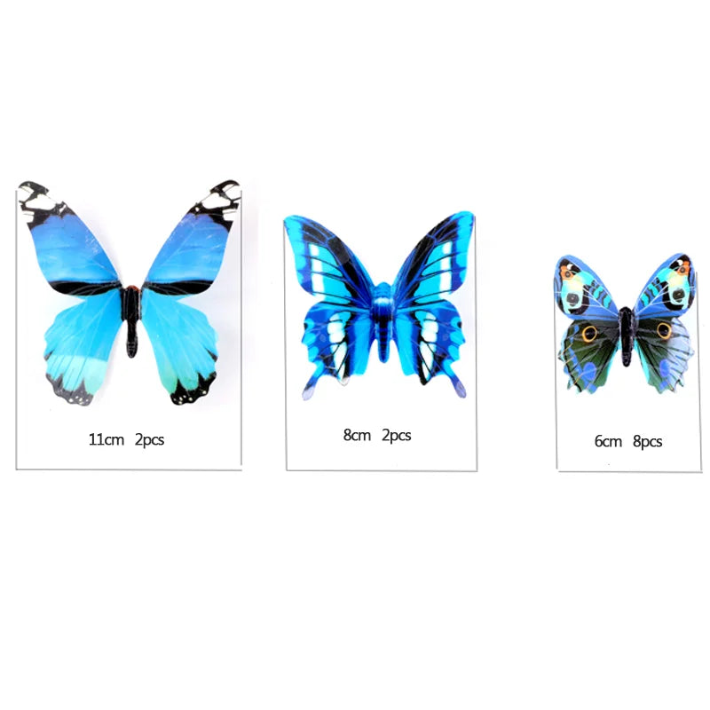 12pcs 3D Luminous Butterfly Wall Stickers 🦋✨