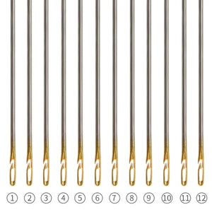 30pcs Blind Sewing Needle Elderly Stainless Steel Quick Automatic Self-Threading Needle Stitching Pins DIY Punch Needle Threader