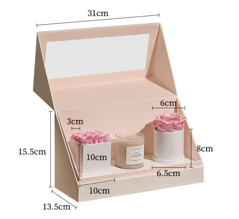 Aromatherapy Candle Preserved Flower Gift Box Set