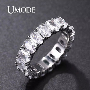 UMODE Eternity Rings for Women Luxury Wedding Bands Cubic Zirconia