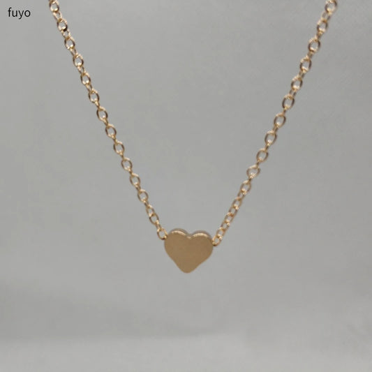 Tiny Heart Choker Necklace for Women Gold Color Chain Smalll Love Necklace